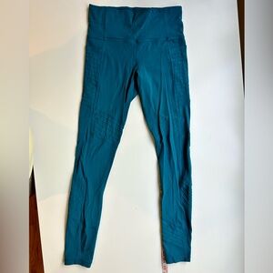 Athleta teal green moto leggings. Size XS.